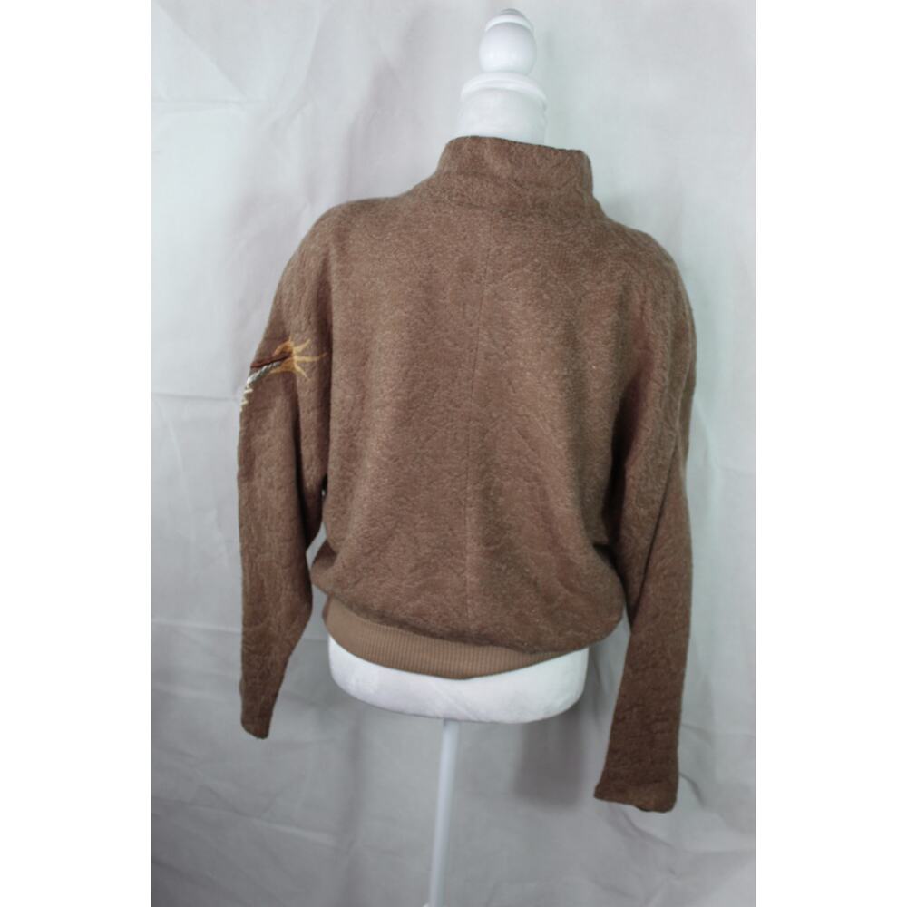 Vintage Kirin Creations Batwing Sweater Embroidered Chinese Dragon Rhinestone M - Picture 5 of 15
